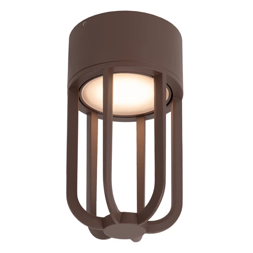 Lucide WELLS - Deckenleuchte Innen/Außen - Ø 10 cm - LED - 1x8W 2700K - IP54 - Rostfarbe | Essential - detail 1